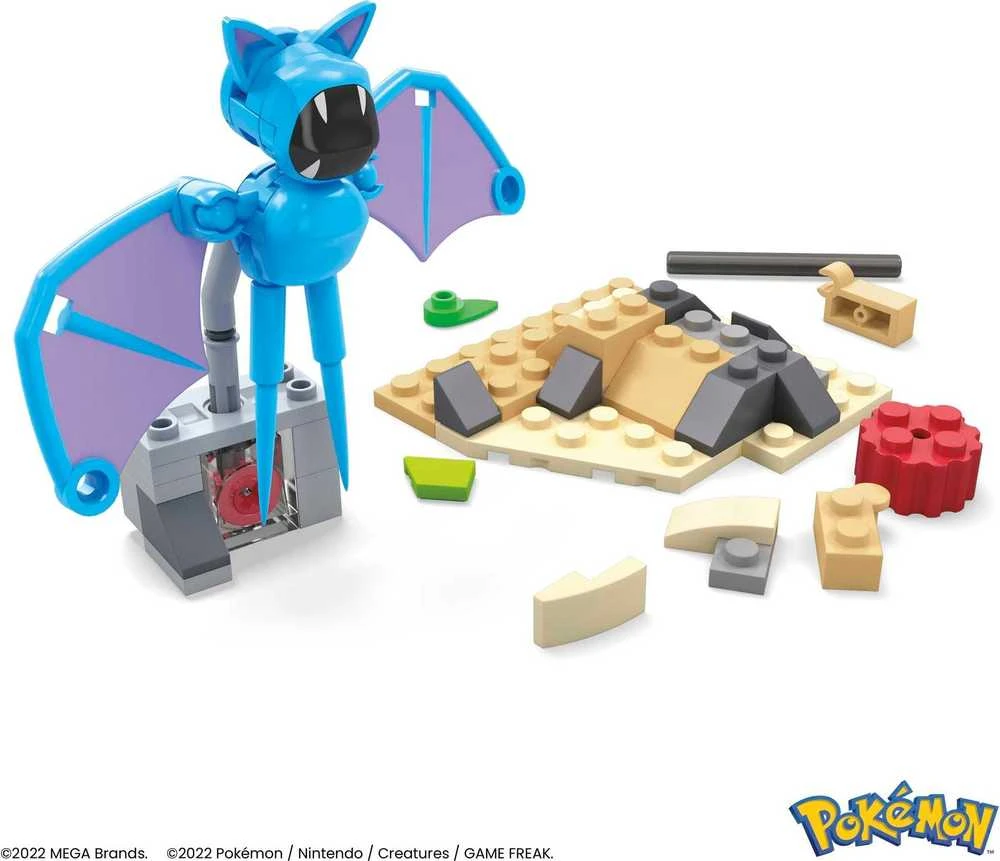 Mega Bloks Plastikiniai blokai mega pokemon blokai zubata naktinis skrydis