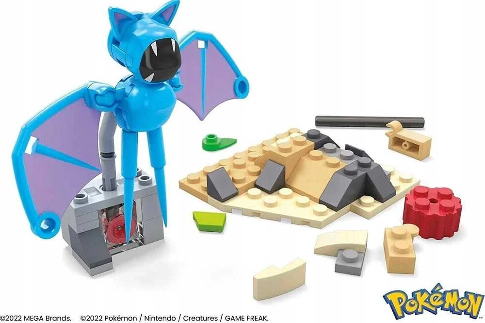 Mega Bloks Plastikiniai blokai mega pokemon blokai zubata naktinis skrydis