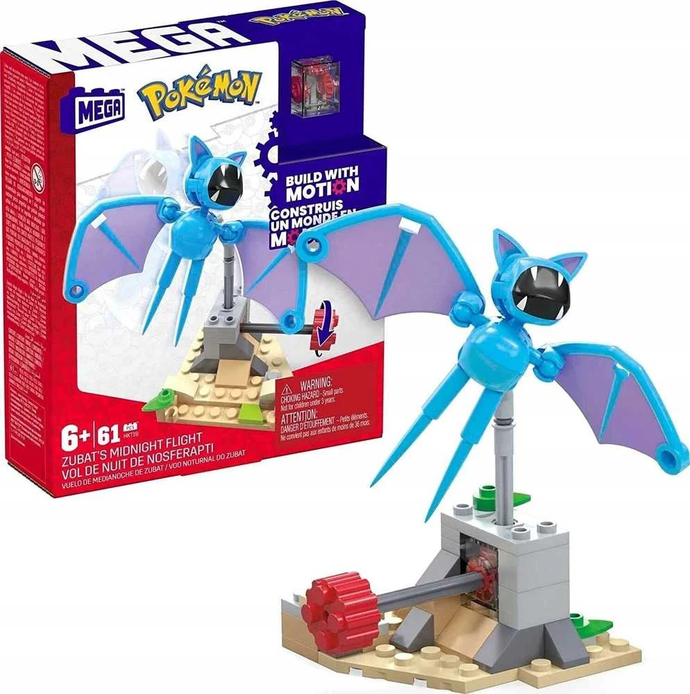 Mega Bloks Plastikiniai blokai mega pokemon blokai zubata naktinis skrydis
