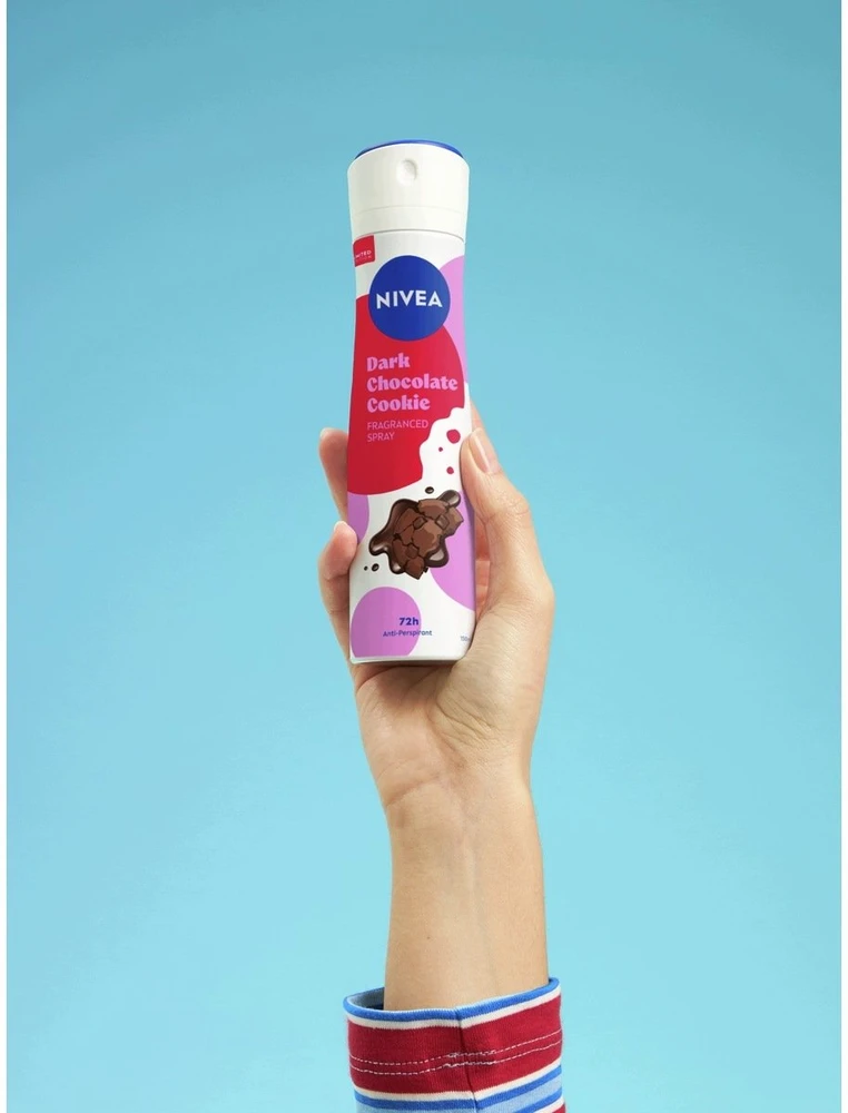 Nivea Antiperspirantas su juodojo šokolado ir sausainių skoniu, 150 ml