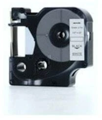 XXX_TF1 (TelForceOne) Xerox kompatybilna taśma su DYMO, 45013, S0720530, 12mm x 7m, juoda nadruk / balta tło, D1 - ALLPRINT (500L00032)