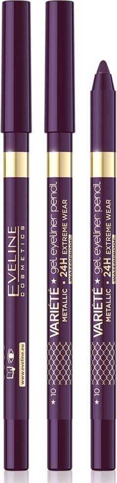 Eveline Cosmetics Variete Gel Akių apvadas Pieštukas 10 Aubergine