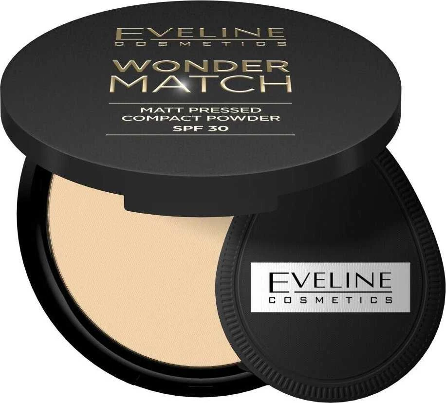 Eveline Cosmetics Wonder Match Matt presuota kompaktiška pudra 02 Vidutinė rusvai gelsvas, 8 g