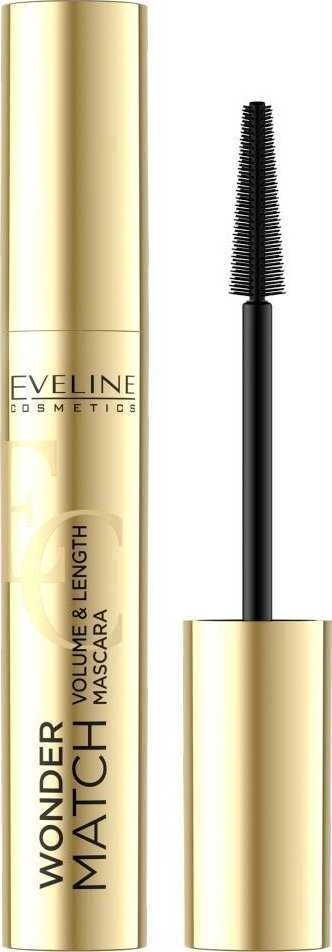Eveline Cosmetics Wonder Match Volume & Length Blakstienų tušas Juodas, 7 ml