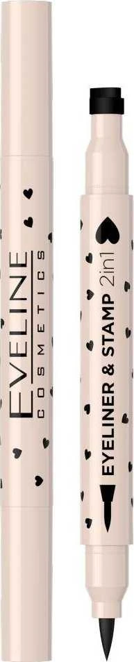Eveline Cosmetics Akių apvadas & Stamp 2in1 01 Serce