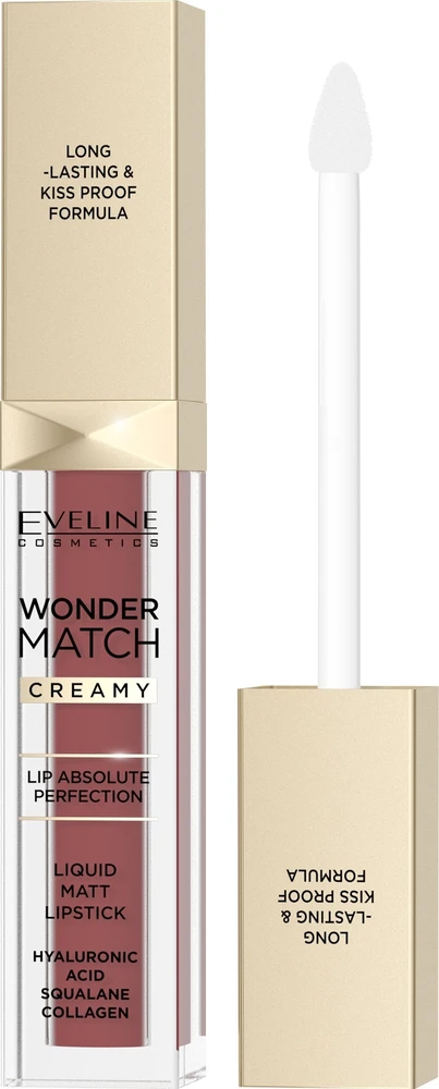 Eveline Cosmetics Wonder Match kreminiai skysti matiniai lūpų dažai 07 irisas, 6,8 ml