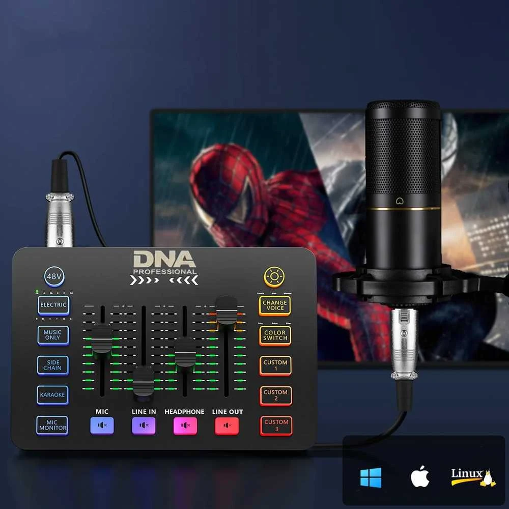 DNA Professional SC ONE - 2 kanalų analoginis maišytuvas su integruotais garso efektais
