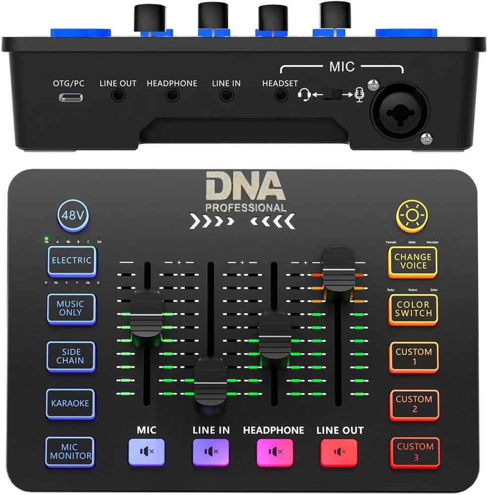DNA Professional SC ONE - 2 kanalų analoginis maišytuvas su integruotais garso efektais