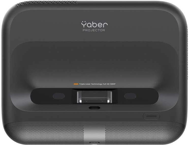 „Yaber K300s“ – išmanusis lazerinis projektorius namų kinui su „Google TV“, „JBL Sound“, itin trumpu projekcijos kampu, juodas