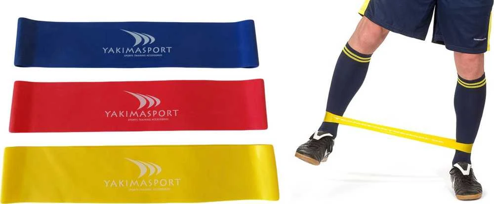 Yakimasport Yakima sporto gumos geltona/raudona/mėlyna 100114 rinkinys iš 3 vnt.