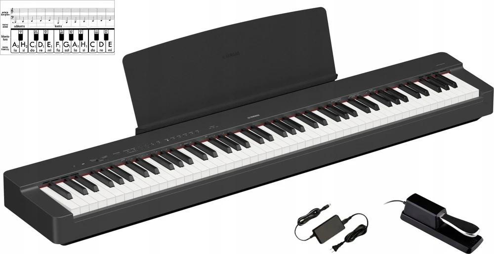 Skaitmeninis pianinas Yamaha P-225, juodas