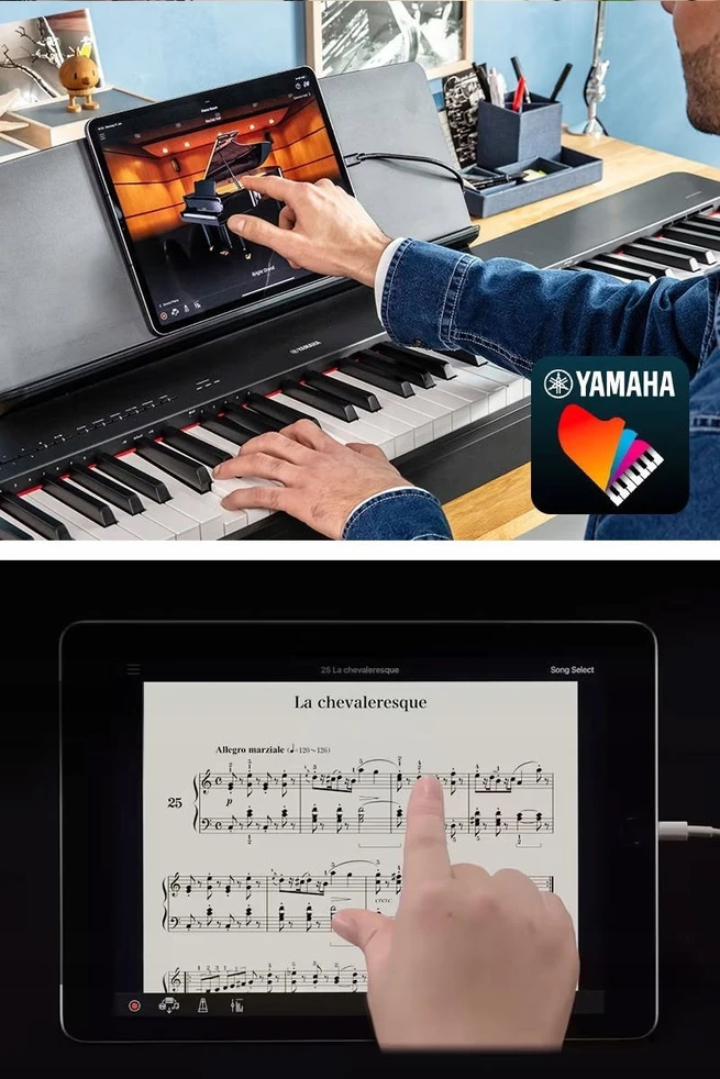 Skaitmeninis pianinas Yamaha P-225, juodas