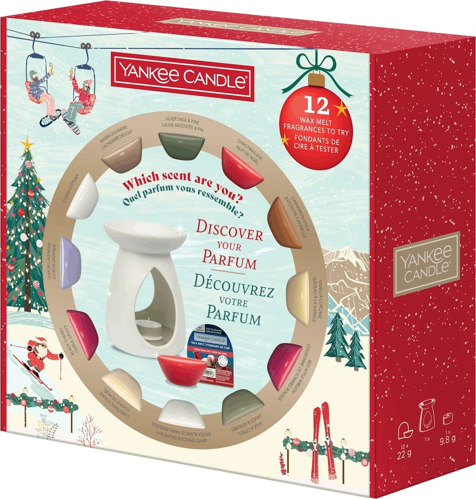 Yankee Candle žvakė „Apres Ski Rinkinys“: židinys + 12 vaško lydymosi lazdelių