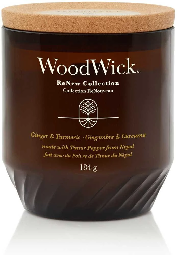 Woodwick Aromatinė žvakė (Medium Ginger & Turmeric), 368g