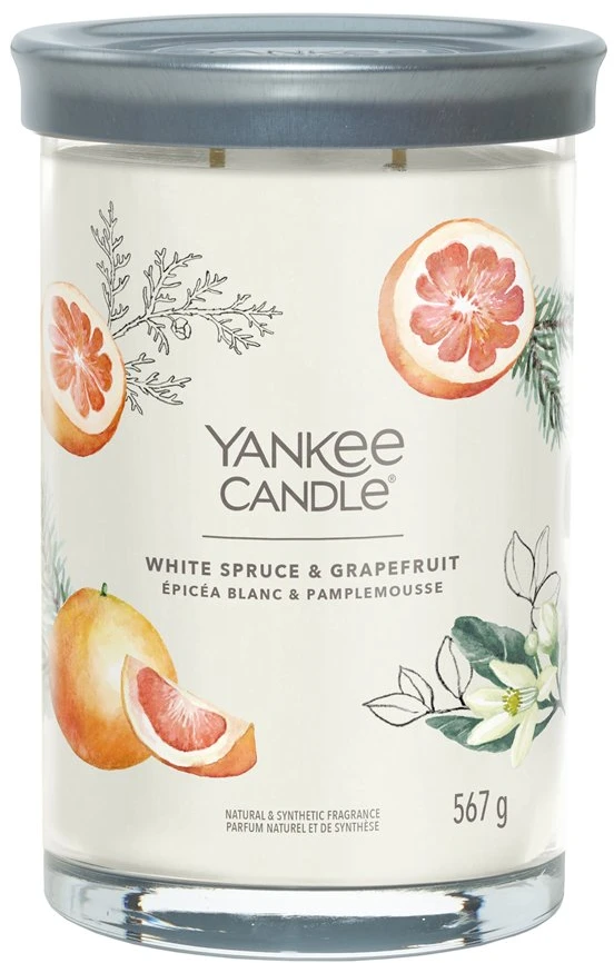 Yankee Candle Baltas Eglė ir greipfrutas 567 g