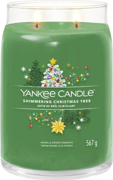 Yankee Candle Aromatinė žvakė (Shimmering Christmas Tree), 567 g
