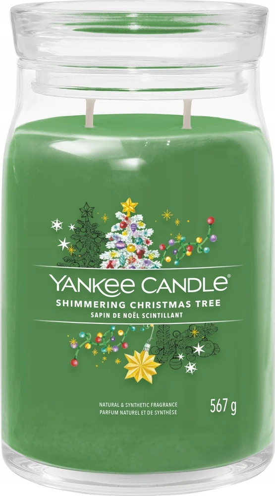 Yankee Candle Aromatinė žvakė (Shimmering Christmas Tree), 567 g