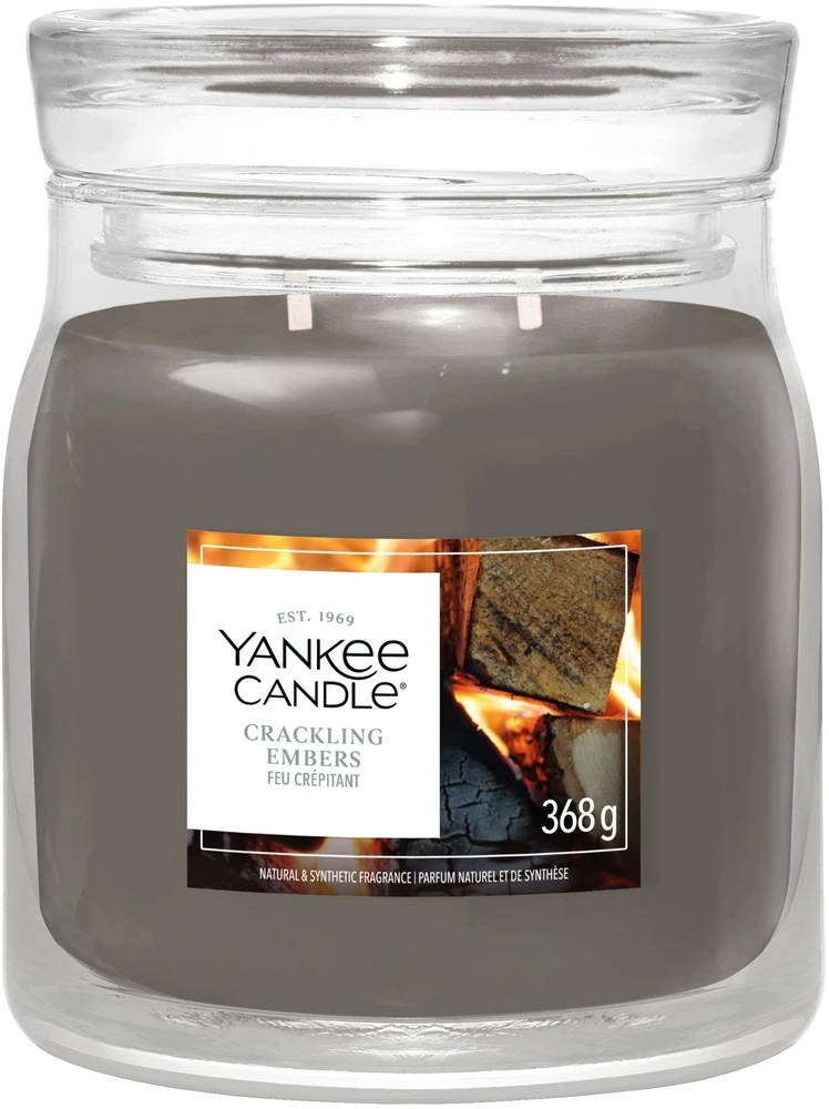 Yankee Home Yankee Candle Crackling Embers wax candle Cylinder Wood Pilkas 1 pc(s)