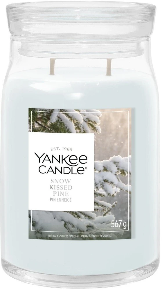 Yankee Candle Signature Snow Kissed Pine žvakė didelė 567 g