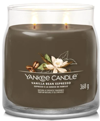Yankee Candle Aromatinė žvakė Signature glass medium Vanilla Bean Espresso 368 g
