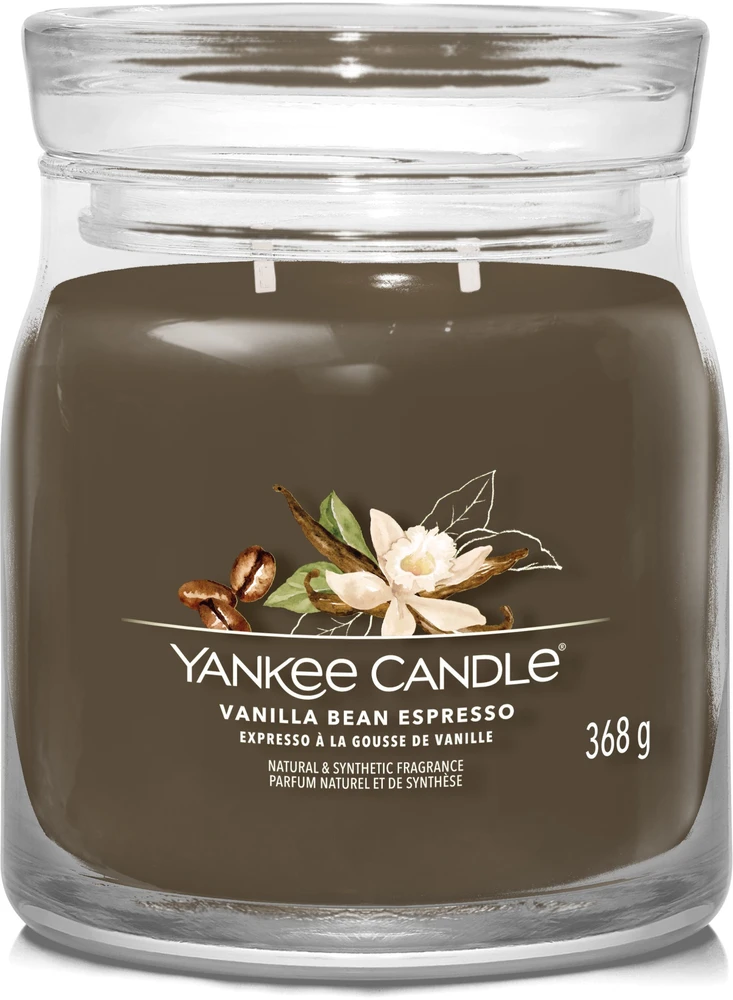 Yankee Candle Aromatinė žvakė Signature glass medium Vanilla Bean Espresso 368 g