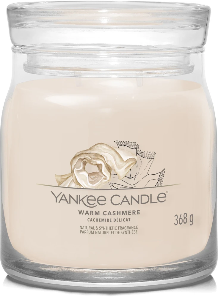 Yankee Candle Aromatinė žvakė Signature glass medium Warm Cashmere 368 g