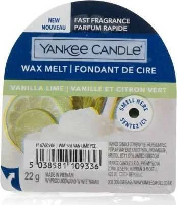 Yankee Candle Wax Melt Vanilla Lime kvapusis vaškas, 22 g