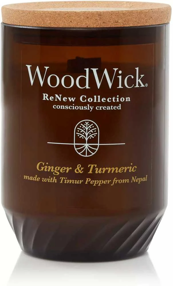 Woodwick Aromatinė žvakė (Medium Ginger & Turmeric), 184,0 g