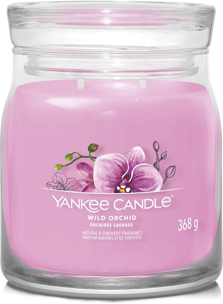 Yankee Candle Aromatinė žvakė Signature glass medium Wild Orchid 368 g