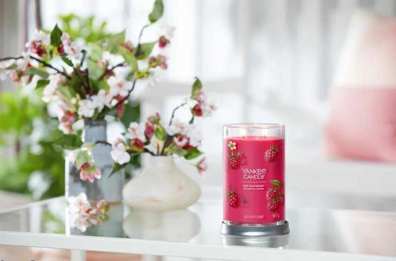 Yankee Candle Aromatinė žvakė Signature tumbler large Raudona Raspberry 567 g