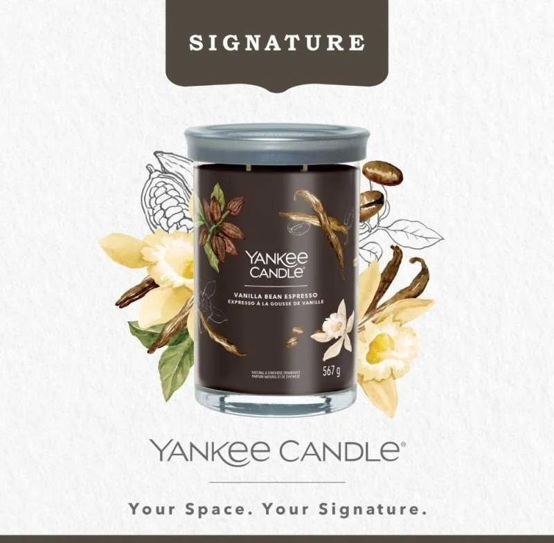 Yankee Candle Aromatinė žvakė Signature tumbler large Vanilla Bean Espresso 567 g