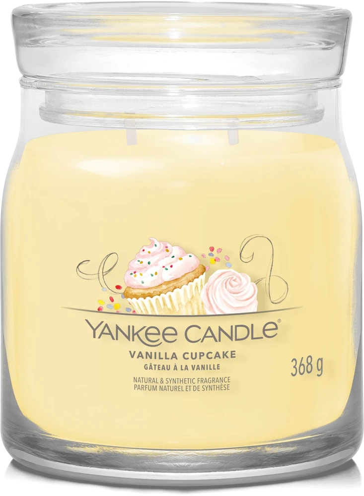 Yankee Candle Aromatinė žvakė Signature glass medium Vanilla Cupcake 368 g