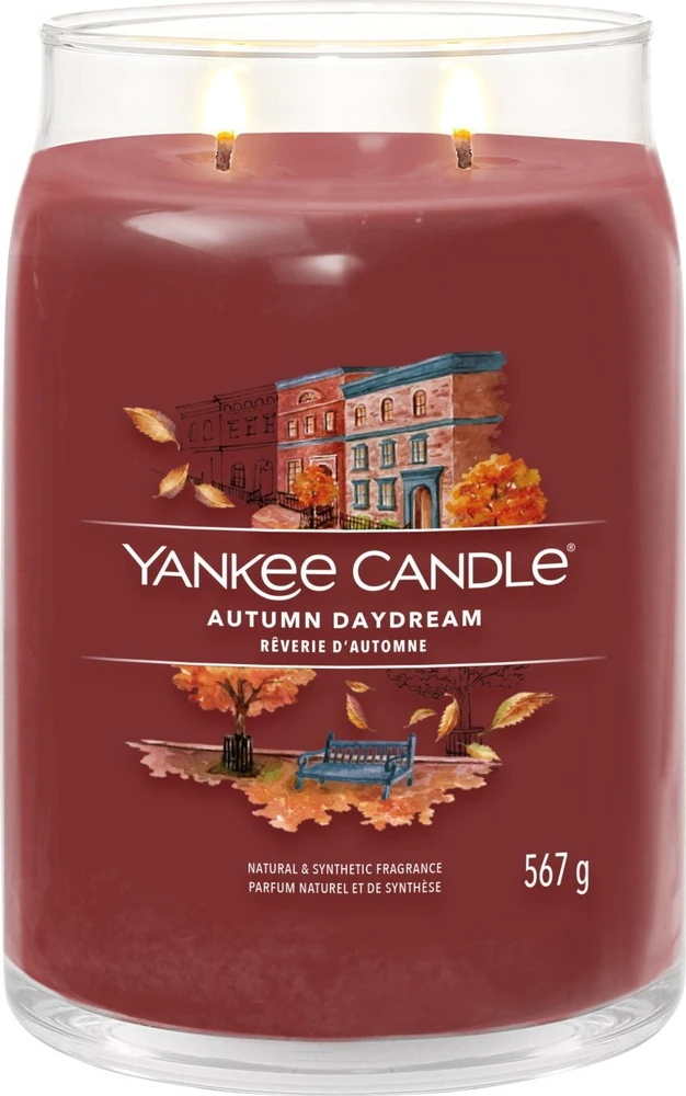 Yankee Candle Aromatinė žvakė Signatūrinė stiklinė didelė Autumn Daydream 567 g