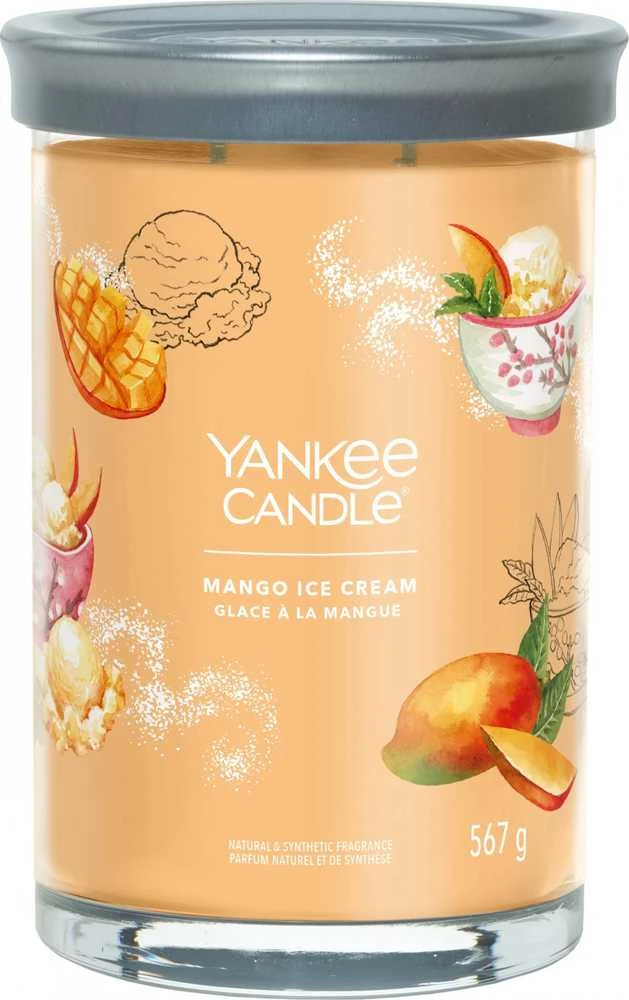 Yankee Candle Aromatinė žvakė Signature tumbler large Mango Ice Kreminis 567 g
