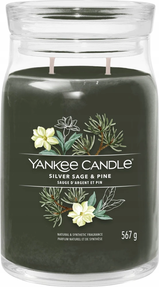 Yankee Candle Sidabrinis Sage & Pine Large Jar 567g