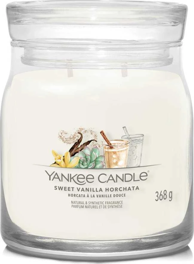 Yankee Candle Aromatinė žvakė Signature glass medium Sweet Vanilla Horchata 368 g