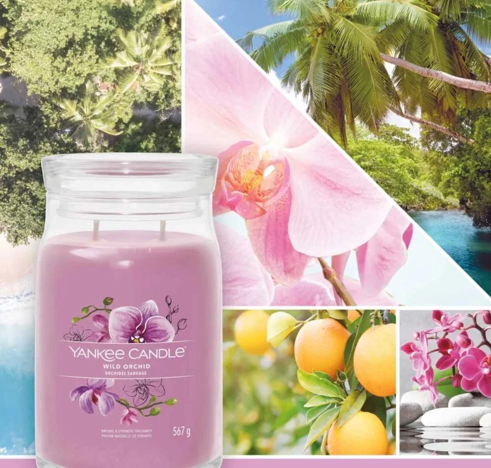 Yankee Candle Aromatinė žvakė Signature glass large Wild Orchid 567 g