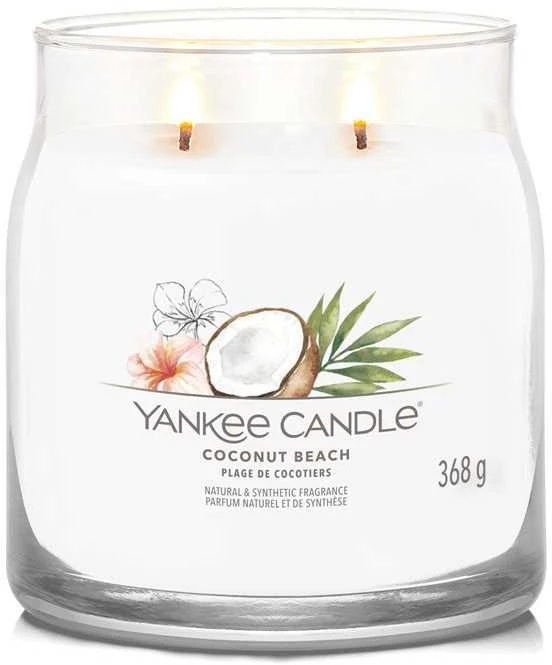 Yankee Candle Aromatinė žvakė Signature glass medium Coconut Beach 368 g