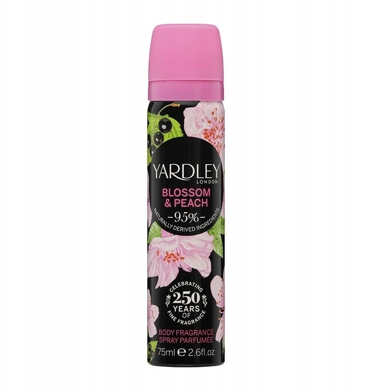 Yardley žiedų ir persikų kvapo purškiklis moterims, 75 ml