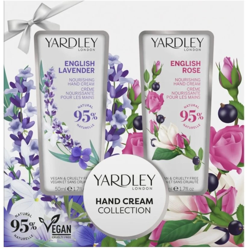 Set Yardley: English Rose Hand Kreminis, 50 ml + English Lavender Moisturizing Hand Kreminis, 50 ml