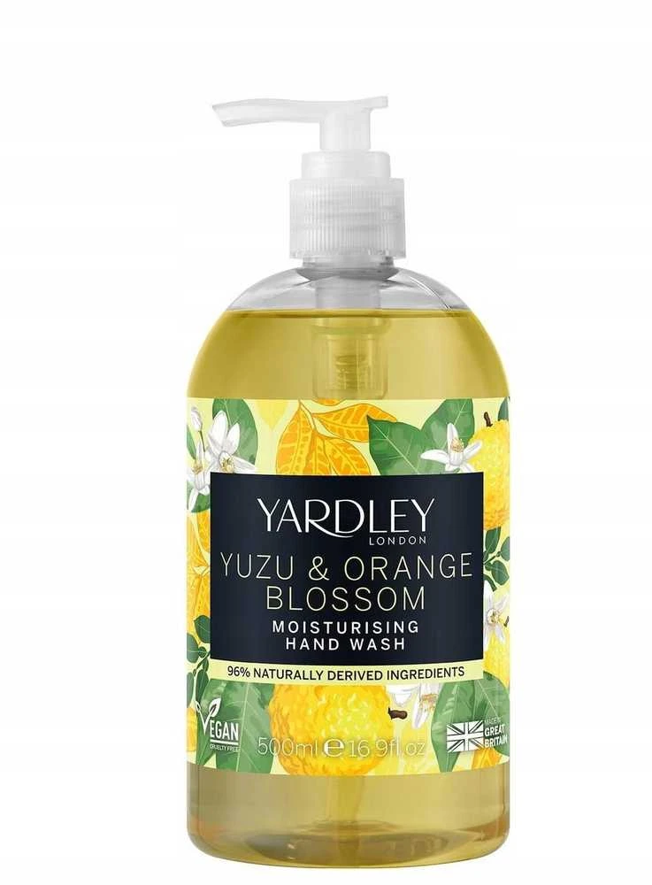 Yardley Yuzu & Oranžinis Blossom Cleansing Hand Gel, 500 ml