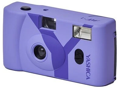YASHICA MF-1 Snapshot Art Camera (levandų spalvos) - analoginė kamera