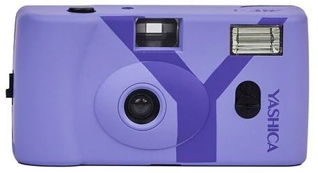 YASHICA MF-1 Snapshot Art Camera (levandų spalvos) - analoginė kamera
