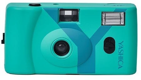 YASHICA MF-1 Snapshot Art Camera (turkio spalvos) - analoginė kamera