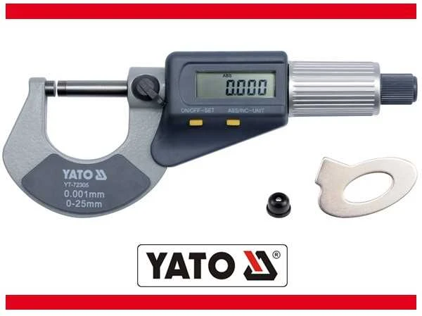 Mikrometras su skaitmeniniu ekranu Yato YT-72305 - 0-25mm