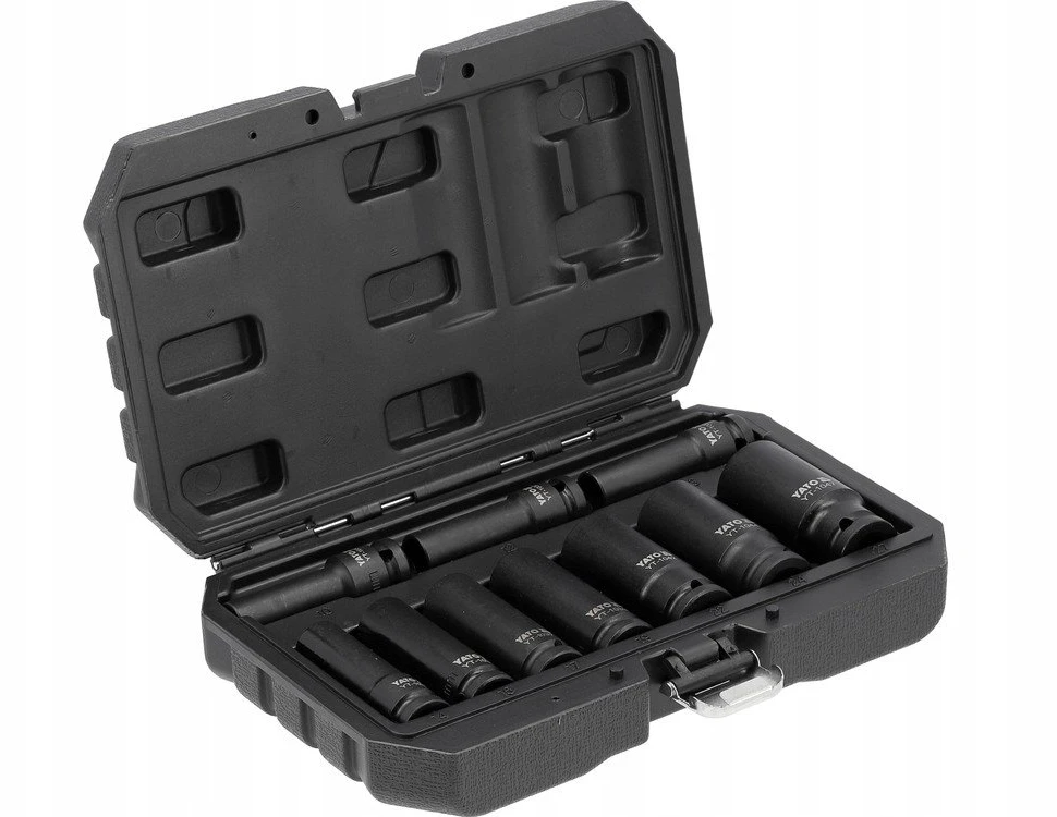 Toya Sa Poland Smūginių ilgų galvučių rinkinys – AS-Drive, CrMo – 1/2", 10–27 mm, 10 vnt