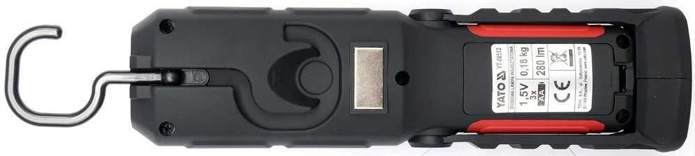 YATO SEMINARŲ LEMPAS 2in1 LED MAGNETAS 3xAA BATERIJAMS 280 liumenų