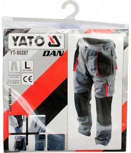 Kelnės Yato YT-80287; L; pilkos
