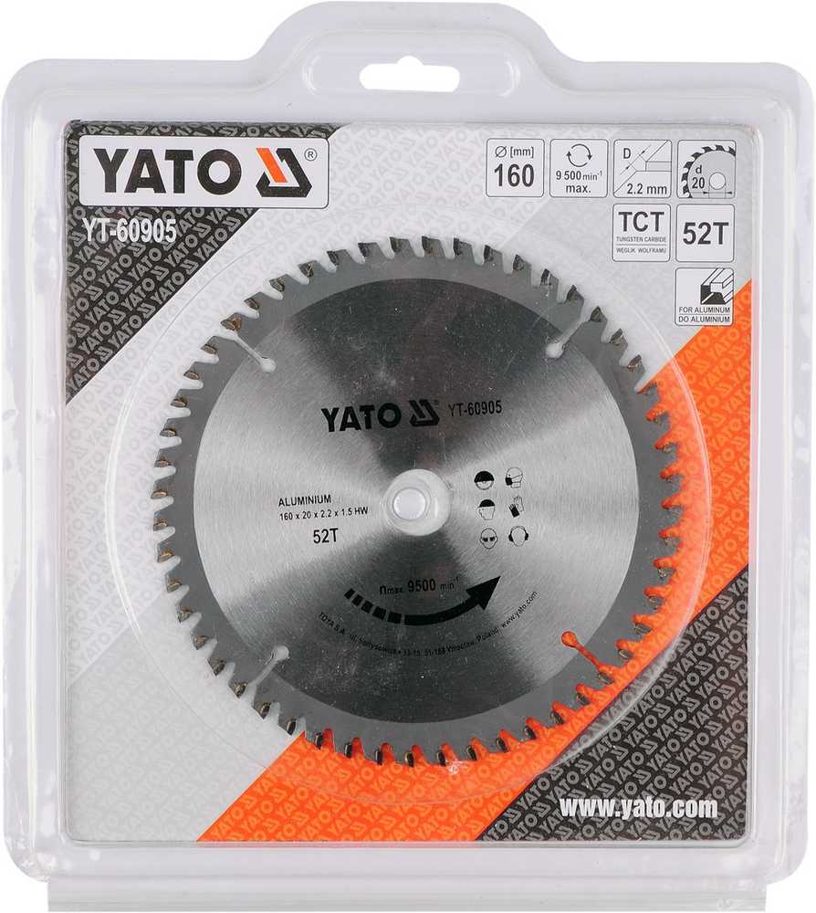 Yato diskinis pjūklas aliuminio 160x52x20mm YT-60905
