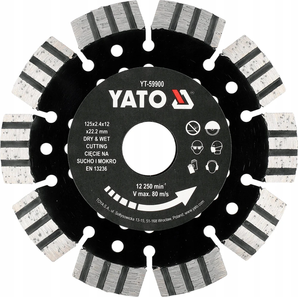 Deimantinis pjovimo diskas Yato YT-59900; 125 mm